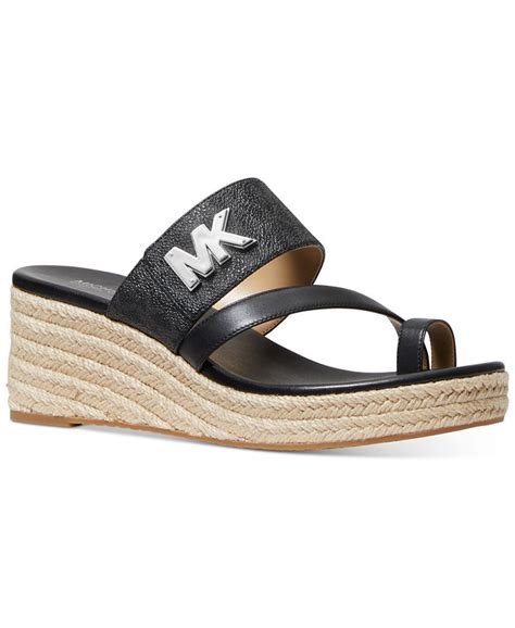 michael kors sidney mid wedge sandals|michael kors suede wedges.